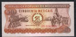 MOZAMBIQUE P125 50 METICAIS 1980 #AB      UNC. - Mozambico