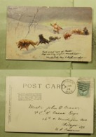VIRDEN Manitoba To Chicago USA Old Post Car Travelled 1906 Chien De Traineau Dog Train Sled  Troilene Musher - Other & Unclassified