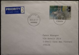 1997 Finland Tampere - ATM Pteromys Volans Mk 3,20 - Used Stamp On Priority (label) Cover To Italy - Machine Labels [ATM]