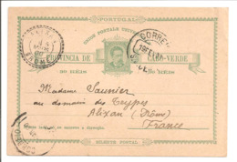 Cabo-Verde. Bilhete Postal. S.Vicente 19.2.1900>Alixan Drome CAD D'entrée - Autres & Non Classés