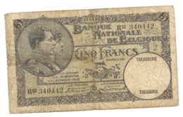 BILLET - 5 Francs/Frank, Banque Nationale De Belgique / Nationale Bank Van Belgie,1930 RARE. - Andere & Zonder Classificatie