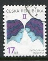 CZECH REPUBLIC 2002 Zodiac Definitive 17 Kc Used .  Michel 329 - Gebruikt