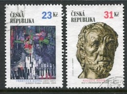 CZECH REPUBLIC 2002 Czech-French Culture Used Singles Ex Block .  Michel 320-21 - Used Stamps