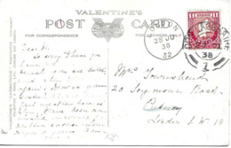 Dún Laochaire Sur Carte Postal Vers London 1938 Voir 2 Scan - Covers & Documents