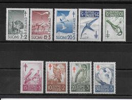 FINLANDE - 1951/2+56 - FAUNE ET FLORE - SERIES COMPLETES TUBERCULOSE - YT N°379/381+396/398+441/443 **/* COTE = 35.5 EUR - Nuevos