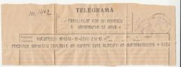 TELEGRAMME SENT FROM BUCHAREST TO DEVA, 1944, ROMANIA - Telegraph