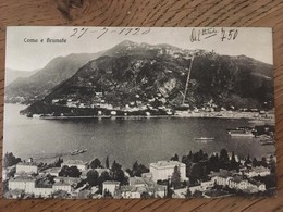 CPA, Como E Brunate, écrite En 1920, Bon état - Como