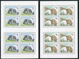 CZECH REPUBLIC 1995 Natural Rock Formations Sheetlets MNH / ** .  Michel 78-79 Kb - Blocs-feuillets