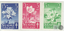 Finlandia 1950  Yvert Tellier  368/70 Cruz Roja * / PO - Andere & Zonder Classificatie
