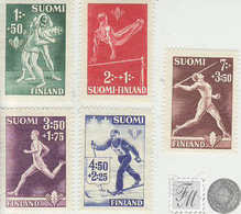 Finlandia 1945  Yvert Tellier  282/86 Deportes  ** - Autres & Non Classés