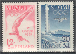 Finlandia 1951  Yvert Tellier  382/83 Juegos Olimpicos */NH - Autres & Non Classés