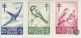 Finlandia 1952  Yvert Tellier  396/98 Fauna Pajaros  ** - Other & Unclassified