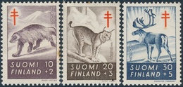 Finlandia 1957  Yvert Tellier  458/60 Fauna Mamiferos   (*) - Andere & Zonder Classificatie