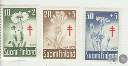 Finlandia 1959  Yvert Tellier  486/88 Flores  ** - Altri & Non Classificati