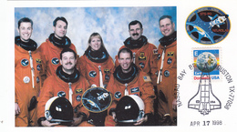 USA 1998 Space Shuttle Columbia STS-90 And Spaceman Commemorative Postcard - América Del Norte