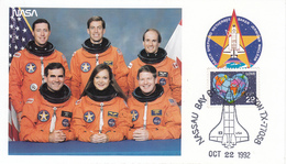 USA 1992 Space Shuttle Columbia STS-52 And Spaceman Commemorative Postcard - America Del Nord