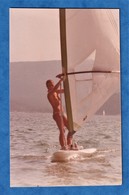 Photo Ancienne - Portrait D'une Jeune Femme Pratiquant De La Voile Seins Nus - Fille Demi Nue Semi Nude Girl Monokini - Zonder Classificatie