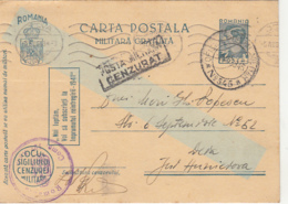 WW2, MILITARY CENSORED, POST OFFICE 545, KING MICHAEL PC STATIONERY, ENTIER POSTAL, 1943, ROMANIA - World War 2 Letters