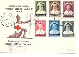 912/917  Rood Kruis/Croix Rouge INONDATIONS 1953  12.4.1953 Princesse Josephine Charlotte - 1951-1960