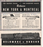 HORAIRE DE TRAINS Entre NEW YORK Et MONTREAL - World