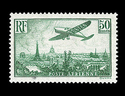 ** POSTE AERIENNE - ** - N°14 - 50F Vert - Léger Pt Clair - TB - 1927-1959 Neufs