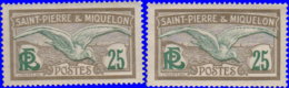 St Pierre & Miquelon 1922. ~  YT 110* Par 2 - 25 C. Goëlands - Unused Stamps