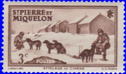 St Pierre & Miquelon 1938. ~  YT 168* - 3 C. Attelage - Unused Stamps