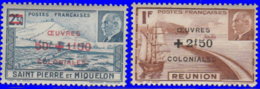 St Pierre & Miquelon 1942. ~  YT 313 à 14* - Pétain. Oeuvres Coloniales - Unused Stamps