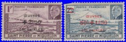 St Pierre & Miquelon 1942. ~  YT 313 à 14* - Pétain. Oeuvres Coloniales - Unused Stamps