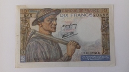 BILLET DE 10 FRANCS MINEUR - 10 F 1941-1949 ''Mineur''