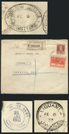 ARGENTINA: Registered Cover Sent From Victoria To JAMAICA On 30/DE/1932 Franked With 35c., On Back Transit Marks Of Buen - Autres & Non Classés