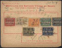 BRAZIL: Vale Postal Nacional (money Order) Of 558,600 Rs., Used On 27/DE/1928, VF Quality. - Autres & Non Classés