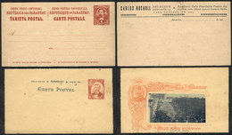 PARAGUAY: 2 Old Postal Stationeries, One With Private Impression On Reverse, The Other One Illustrated: Procession Of Ou - Paraguay