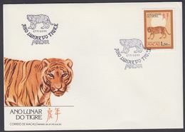 1986. Ano Lunar Do Tigre FDC. CTT MACAU 3.2.86.  (Michel 550 A) - JF302510 - FDC