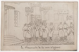 Carte Photo Militaria Humour Dessin Caricature Satirique Par Noari Saint CYR Illustrateur Raoul Linard - Humour