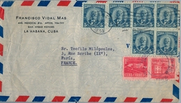 1959 , CUBA , LA HABANA - PARIS , CORREO AÉREO - Covers & Documents
