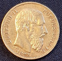 Belgium 20 Francs 1877 (Gold) - 20 Frank (goud)