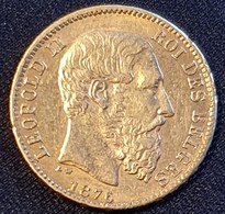Belgium 20 Francs 1876 (Gold) - 20 Frank (goud)