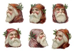 6 Chrmos Découpis Père Noel, Hauteur Env. 3,5 Cm - Motivos De Navidad