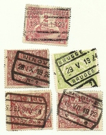 1920 - Belgio PP 100 X 2 + PP 101 + PP 109 + PP 120 Pacchi Postali        C4030   ---- - Gepäck [BA]