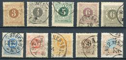 SUEDE - DIVERS OBL. DENTELÉ 14 ENTRE N° 16 & 25 - B/TB - Unused Stamps