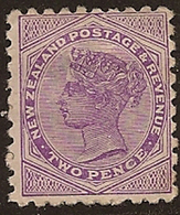 NZ 1882 2d Lilac SSF QV SG HM VE149 - Nuovi