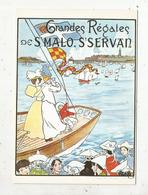 Cp, Sports , VOILE  Affiche De M.E. Renault , GRANDES REGATES DE SAINT MALO SAINT SERVAN ,vierge , Ed. Mic Max - Sailing