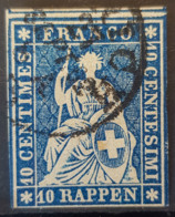SWITZERLAND 1854 - Canceled - Sc# 16 - 10r - Oblitérés