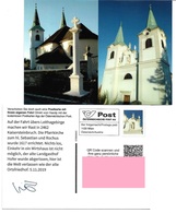 1535a: Privatganzsache AK Postkarten-App: 2462 Kaisersteinbruch Pfarrkirche - Neusiedlerseeorte