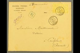 SENEGAL  GOREE 1881 25c Yellow-bistre Of General Issues Horiz Pair, Maury 53, On Prtd Reg Cover To France Tied By Very F - Autres & Non Classés