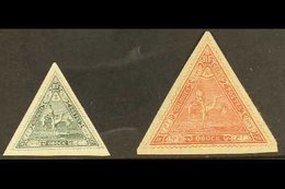 SOMALI COAST  OBOCK 1893 2fr Slate-green And 5fr Rose "Triangulars", SG 63/64, Fine Mint. (2 Stamps) For More Images, Pl - Autres & Non Classés