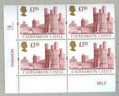 GB CASTLES HARRISON 1992 Gold Head £1.50 Cylinder Block Of 4 - Cyl  2M - Sheets, Plate Blocks & Multiples