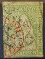 SWITZERLAND 1858/62 - Canceled - Sc# 40 - 40r - Used Stamps