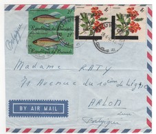 Beaux Timbres , Stamps " Poisson , Fleurs Surchargés  Sur Lettre , Enveloppe , Cover , Mail Du 28/04/1987 ?? - Usati